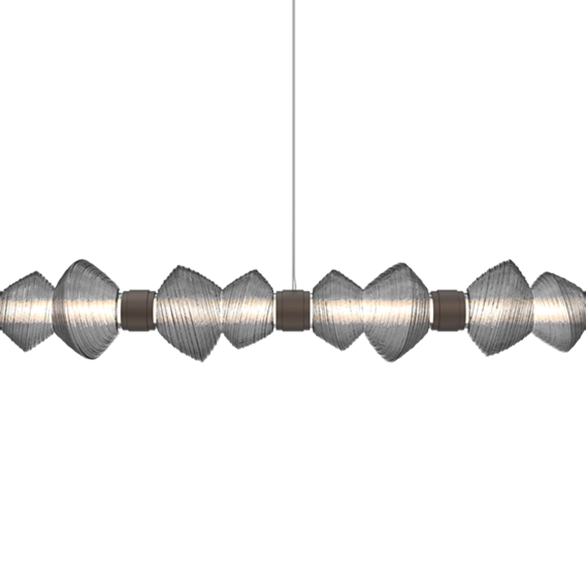 Mesa Mandrel Linear LED Chandelier in Detail.