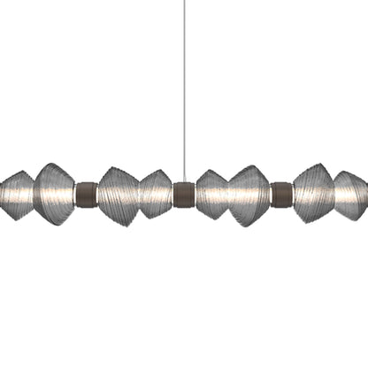 Mesa Mandrel Linear LED Chandelier in Detail.