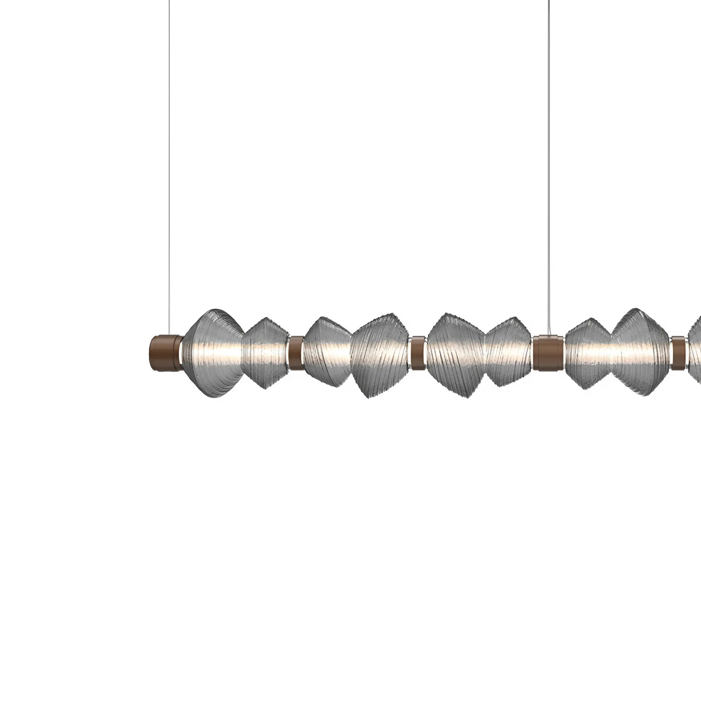 Mesa Mandrel Linear LED Chandelier in Detail.