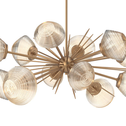 Mesa Oval Starburst LED Chandelier in Detail.