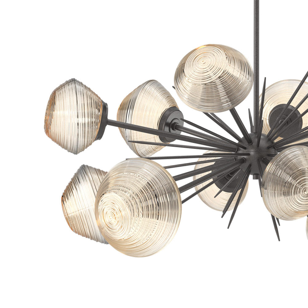 Mesa Oval Starburst LED Chandelier in Detail.