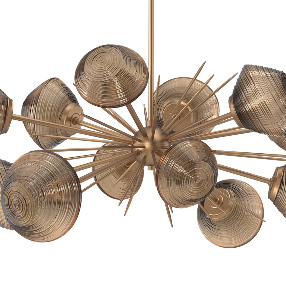 Mesa Oval Starburst LED Chandelier in Detail.
