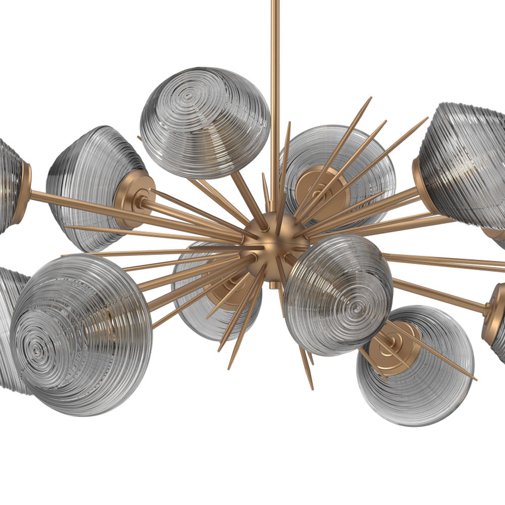 Mesa Oval Starburst LED Chandelier in Detail.