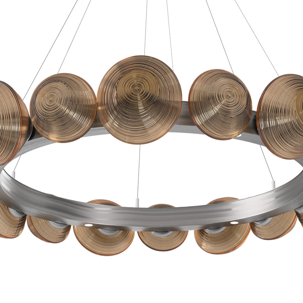 Mesa Radial Ring LED Chandelier in Detail.