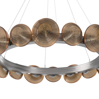 Mesa Radial Ring LED Chandelier in Detail.