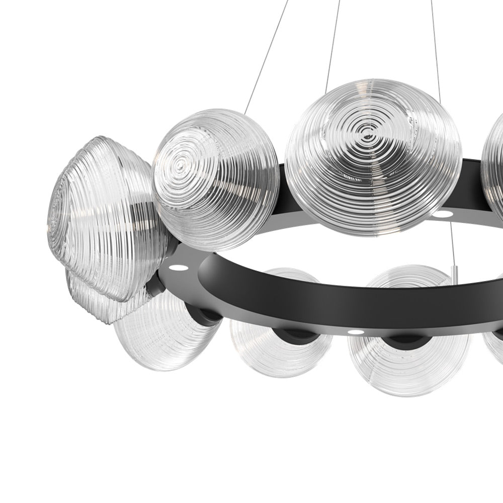 Mesa Radial Ring LED Chandelier in Detail.