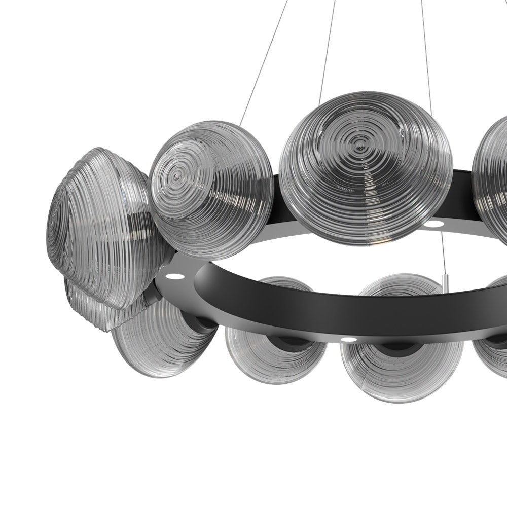 Mesa Radial Ring LED Chandelier in Detail.