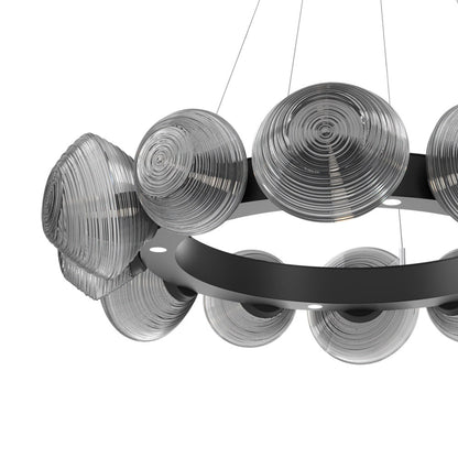 Mesa Radial Ring LED Chandelier in Detail.