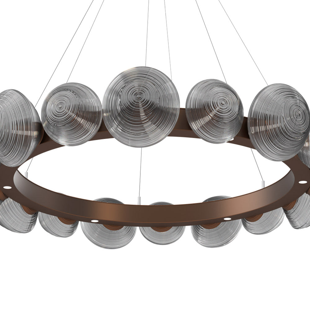 Mesa Radial Ring LED Chandelier in Detail.