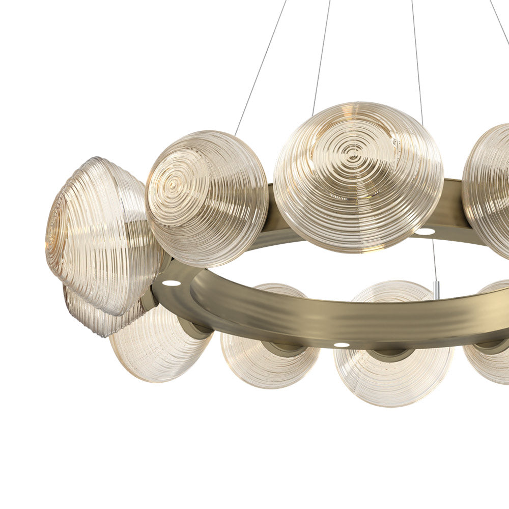 Mesa Radial Ring LED Chandelier in Detail.