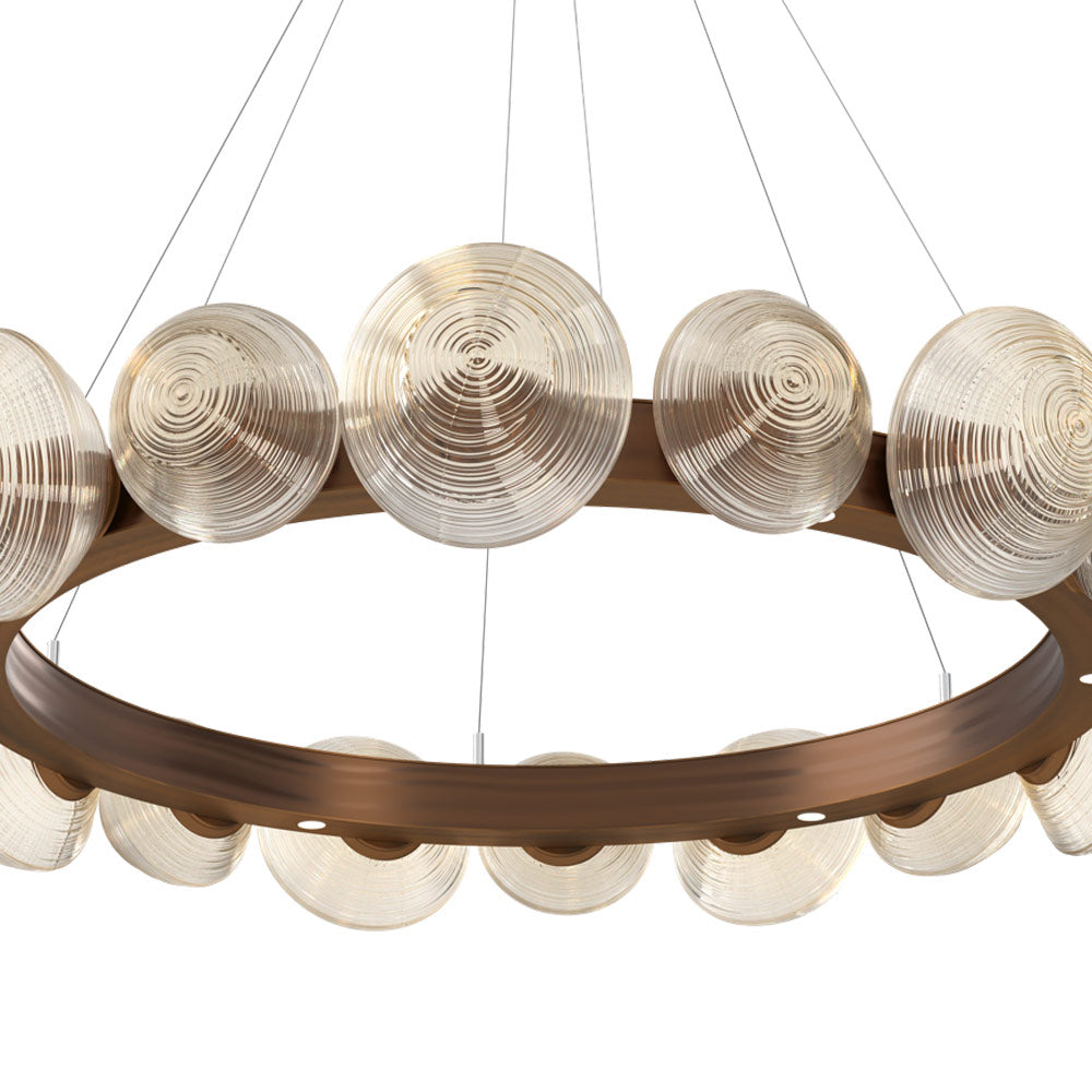 Mesa Radial Ring LED Chandelier in Detail.