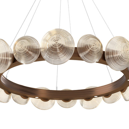 Mesa Radial Ring LED Chandelier in Detail.