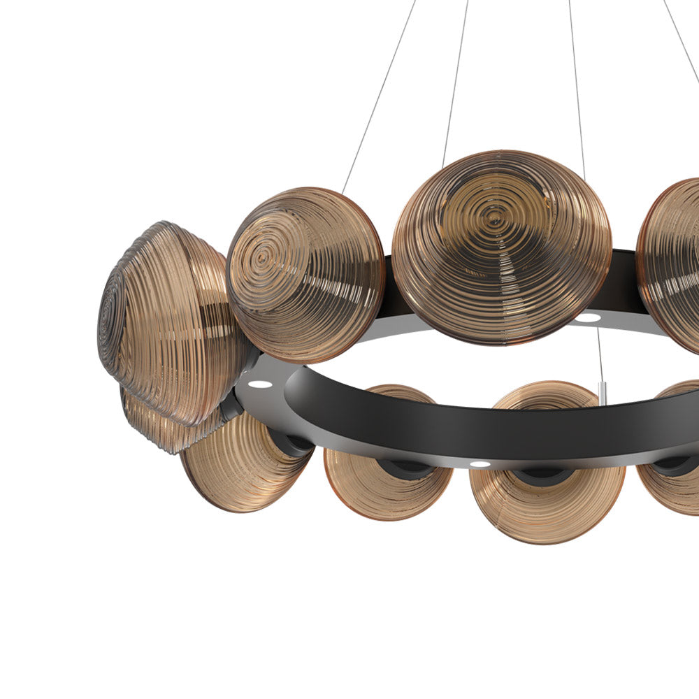 Mesa Radial Ring LED Chandelier in Detail.