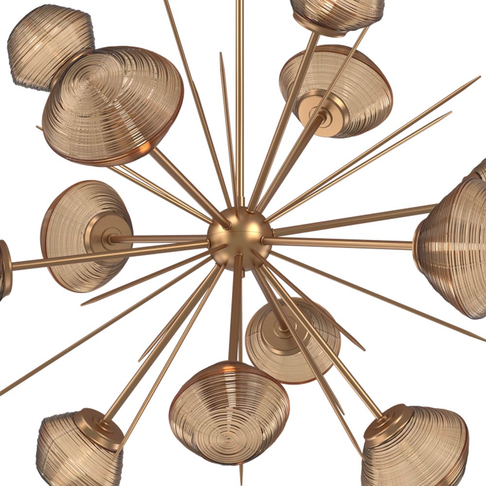 Mesa Starburst LED Chandelier in Detail.