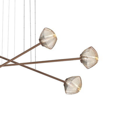 Mesa Triple Moda Linear LED Chandelier in Detail.