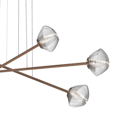 Mesa Triple Moda Linear LED Chandelier in Detail.
