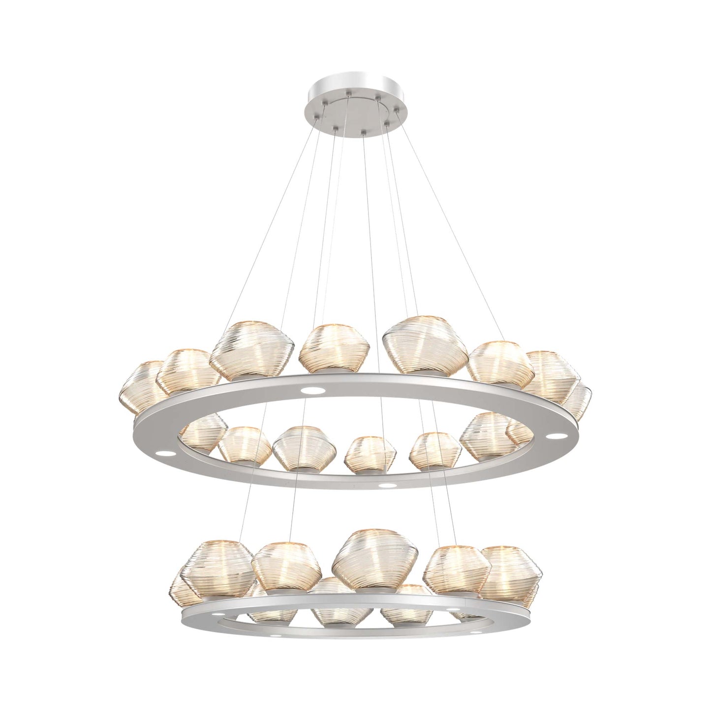 Mesa Two-Tier Ring LED Chandelier.