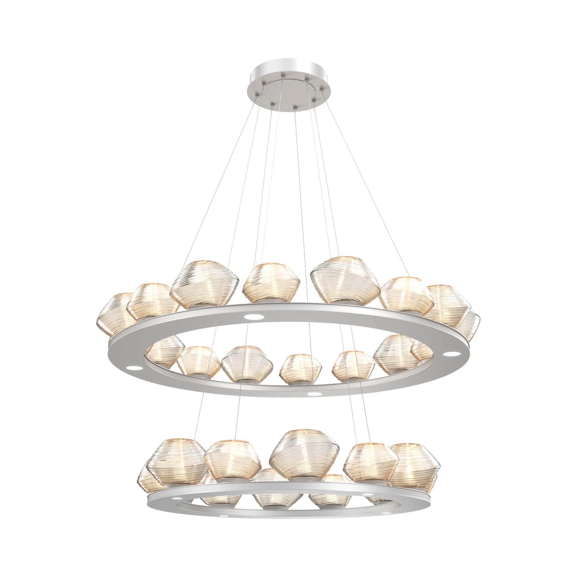 Mesa Two-Tier Ring LED Chandelier.