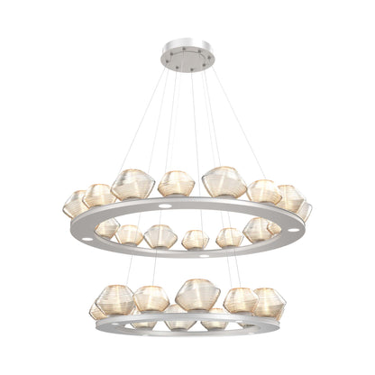 Mesa Two-Tier Ring LED Chandelier.