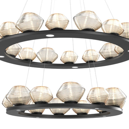 Mesa Two-Tier Ring LED Chandelier in Detail.