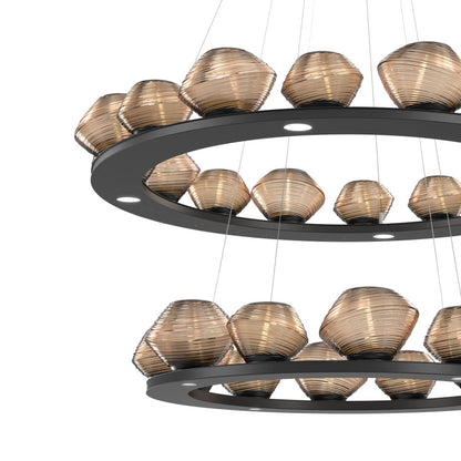Mesa Two-Tier Ring LED Chandelier in Detail.