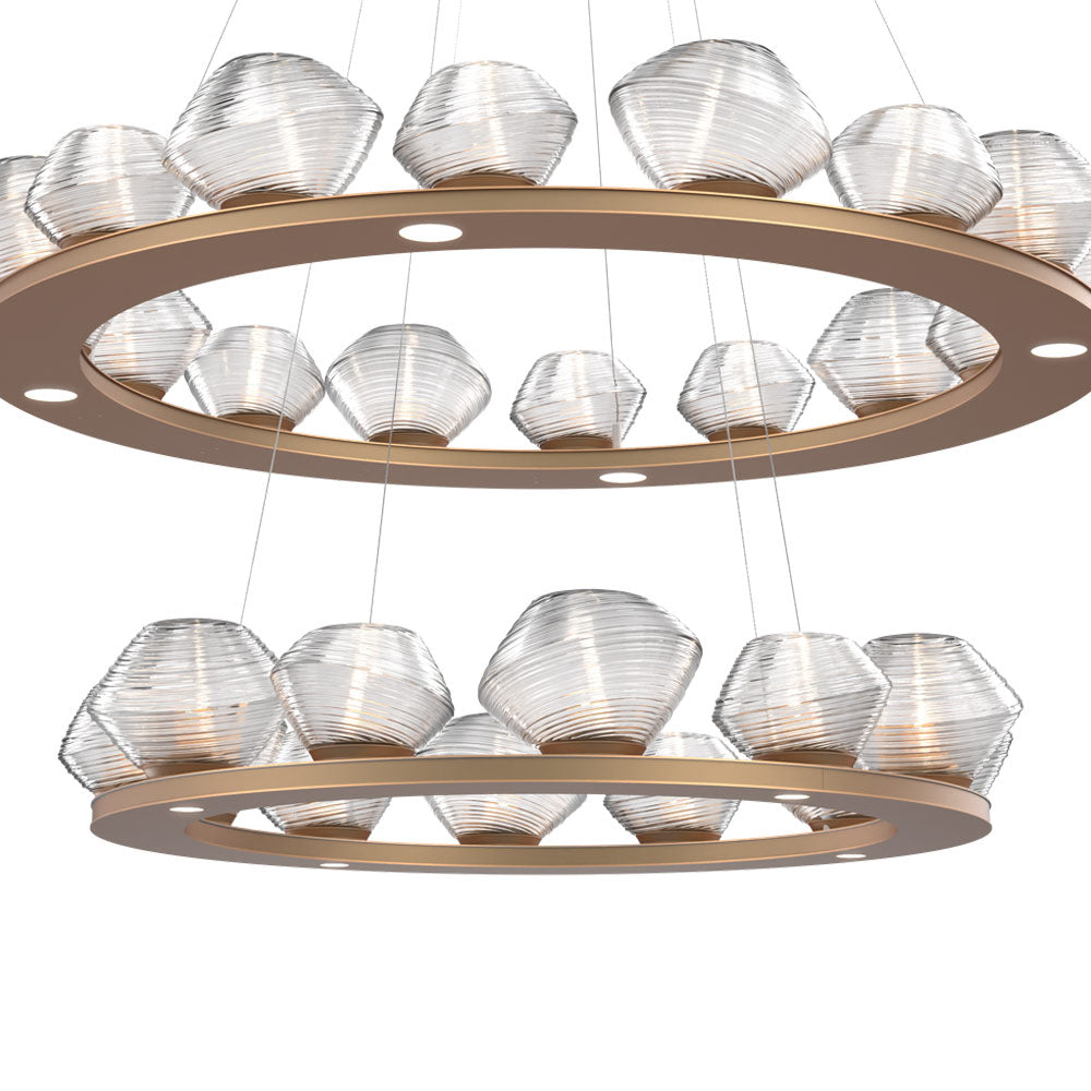 Mesa Two-Tier Ring LED Chandelier in Detail.