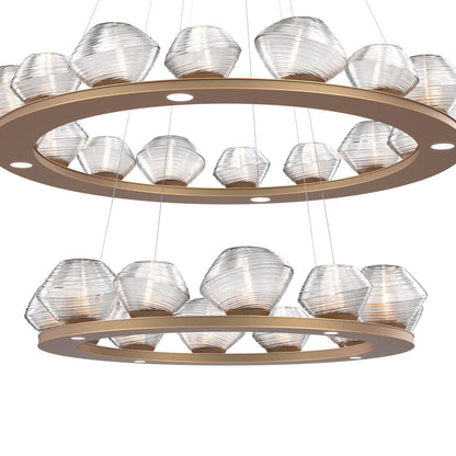 Mesa Two-Tier Ring LED Chandelier in Detail.