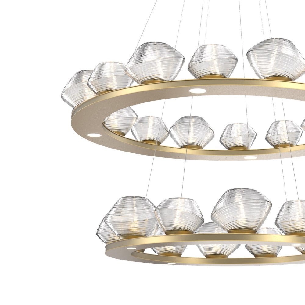 Mesa Two-Tier Ring LED Chandelier in Detail.