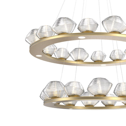 Mesa Two-Tier Ring LED Chandelier in Detail.