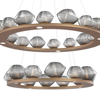 Mesa Two-Tier Ring LED Chandelier in Detail.