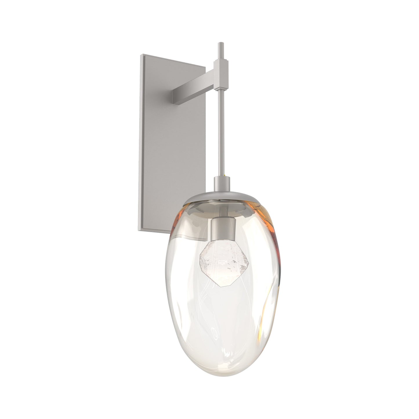 Meteo Tempo LED Wall Light in Beige Silver/Amber (Zircon Crystal).