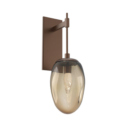 Meteo Tempo LED Wall Light in Burnished Bronze/Bronze (Geo Crystal).