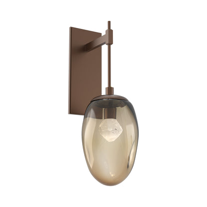 Meteo Tempo LED Wall Light in Burnished Bronze/Bronze (Zircon Crystal).