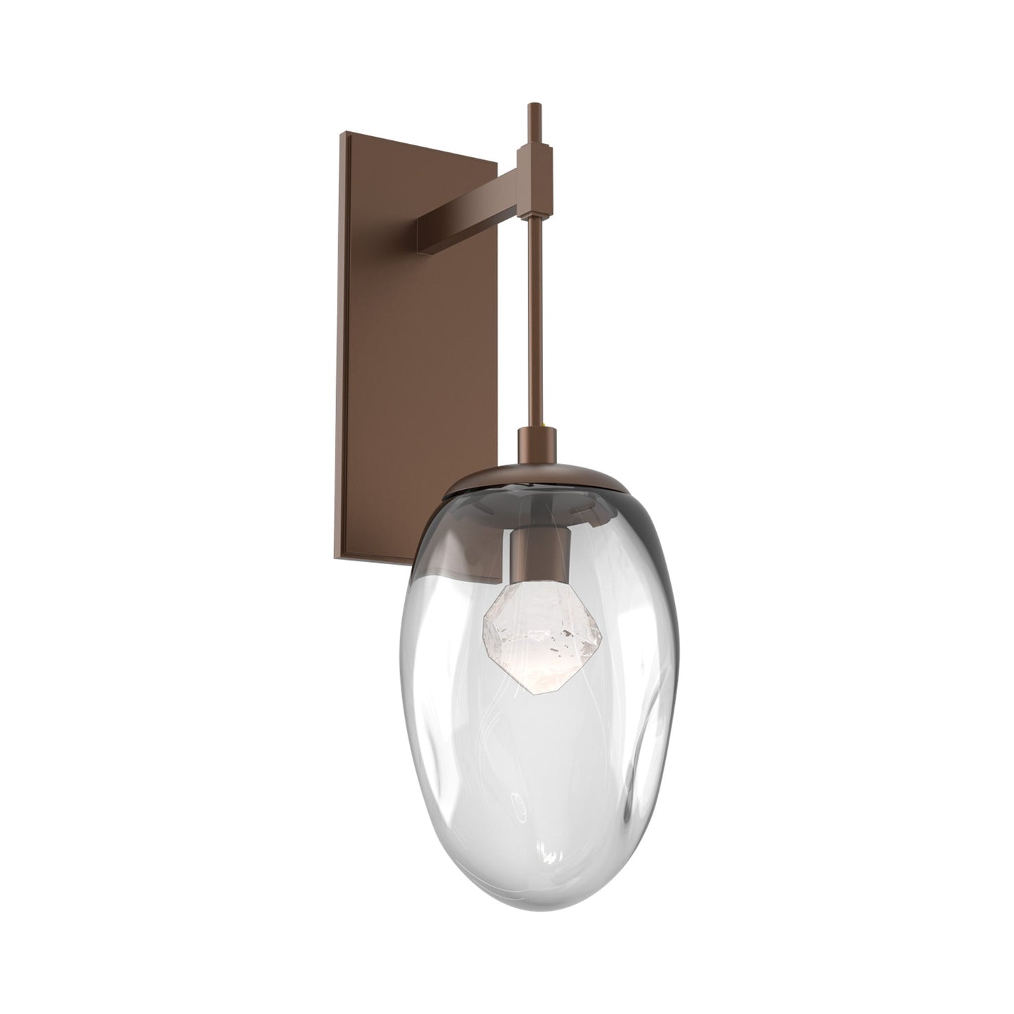 Meteo Tempo LED Wall Light in Burnished Bronze/Clear (Zircon Crystal).