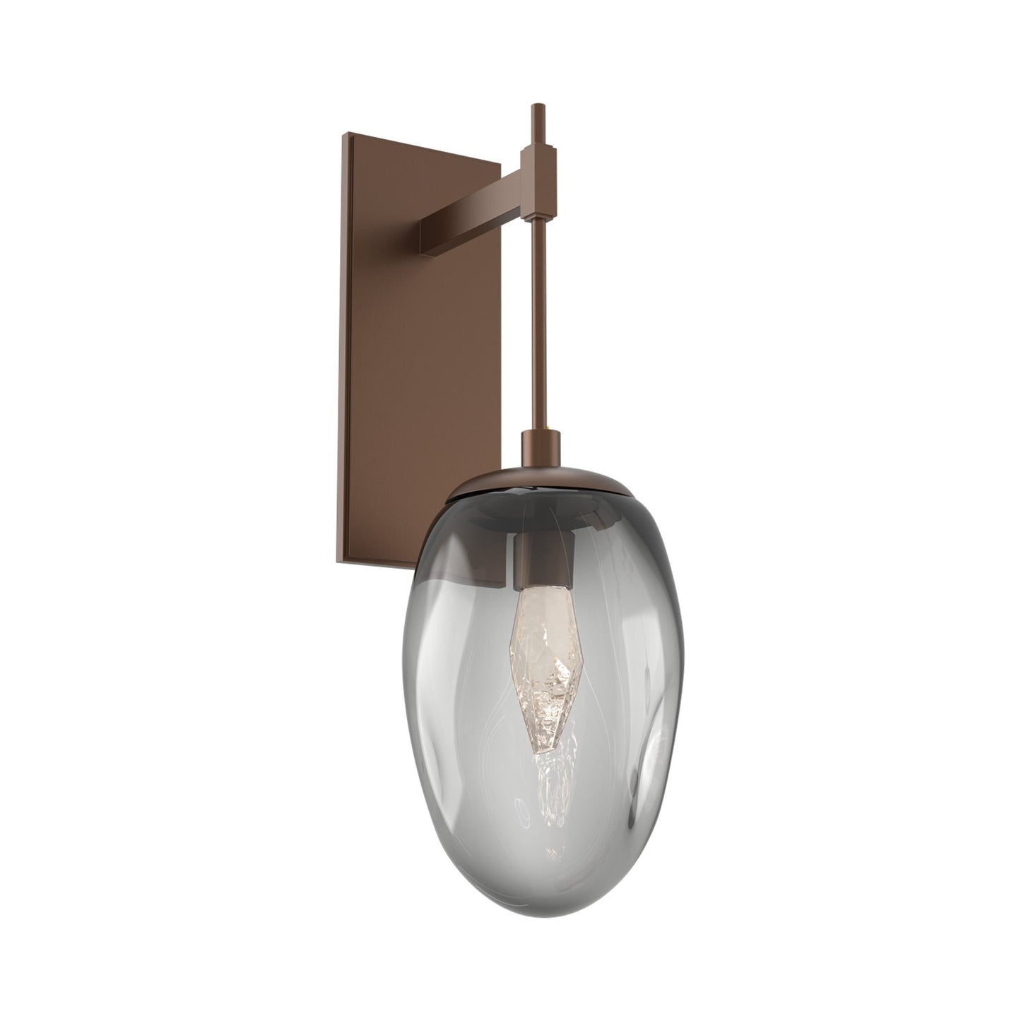Meteo Tempo LED Wall Light in Burnished Bronze/Smoke (Geo Crystal).