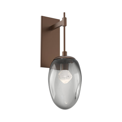 Meteo Tempo LED Wall Light in Burnished Bronze/Smoke (Zircon Crystal).