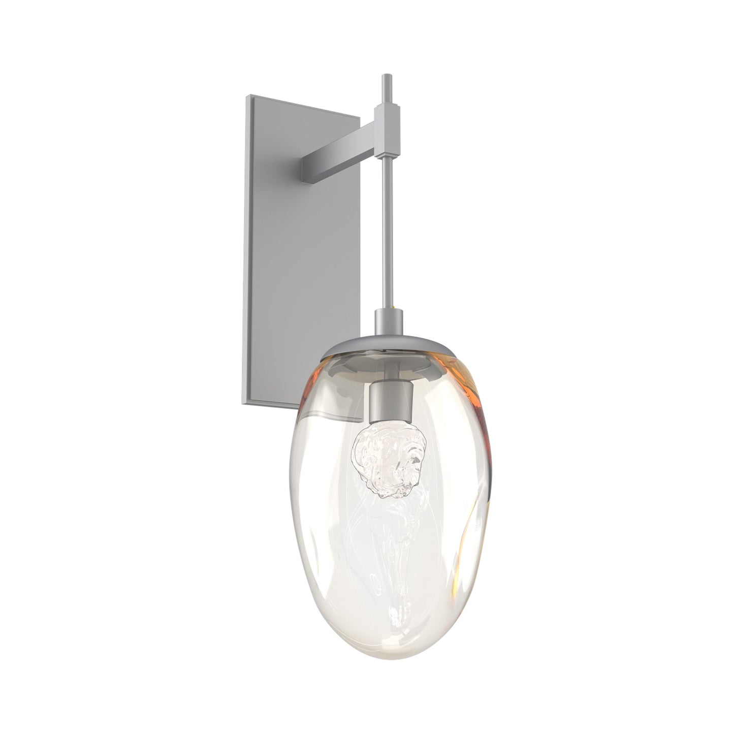 Meteo Tempo LED Wall Light in Classic Silver/Amber (Floret Crystal).
