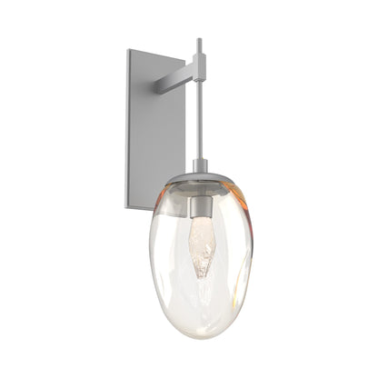 Meteo Tempo LED Wall Light in Classic Silver/Amber (Geo Crystal).