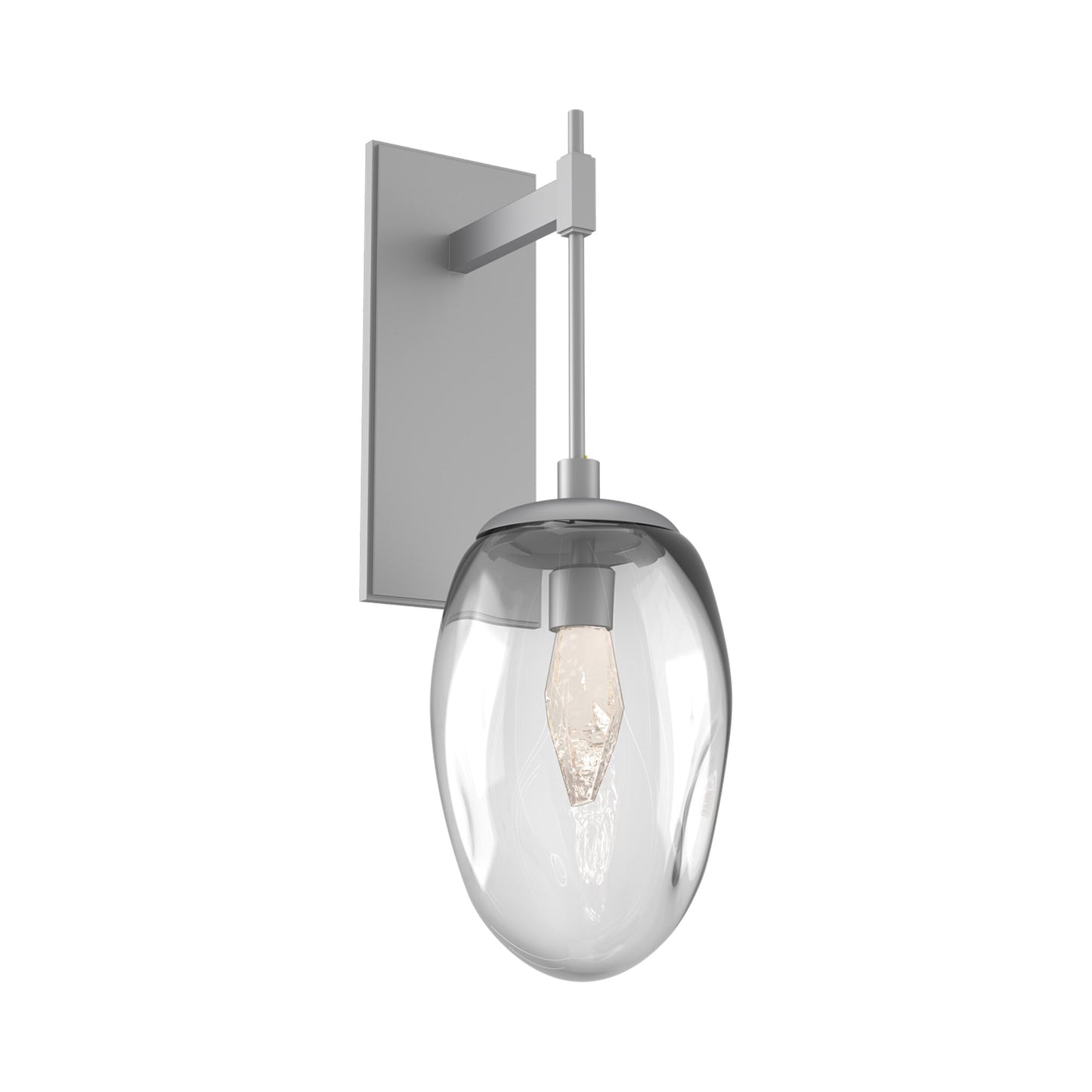 Meteo Tempo LED Wall Light in Classic Silver/Clear (Geo Crystal).