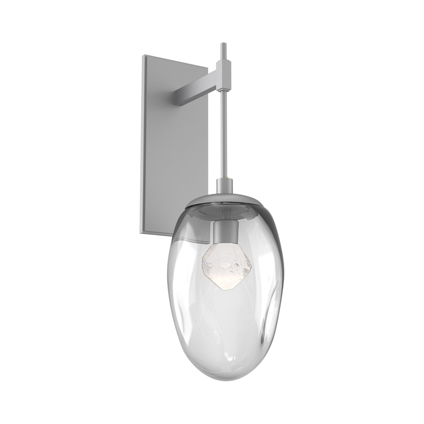 Meteo Tempo LED Wall Light in Classic Silver/Clear (Zircon Crystal).