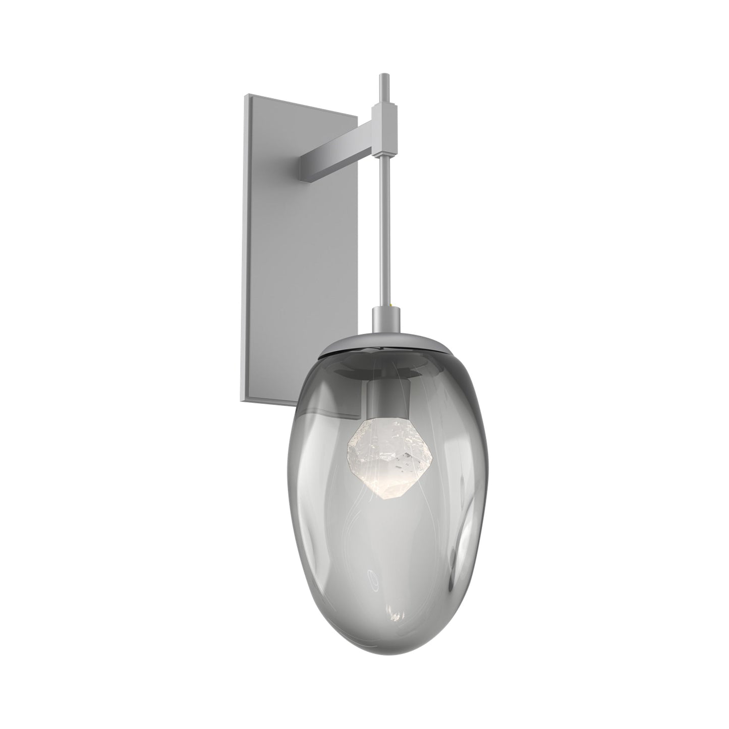 Meteo Tempo LED Wall Light in Classic Silver/Smoke (Zircon Crystal).