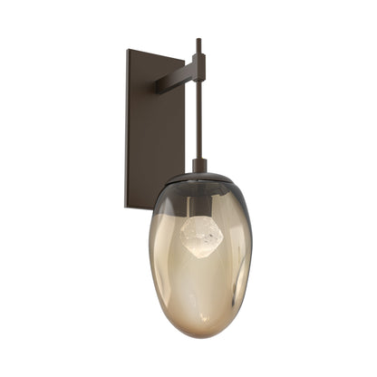Meteo Tempo LED Wall Light in Flat Bronze/Bronze (Zircon Crystal).