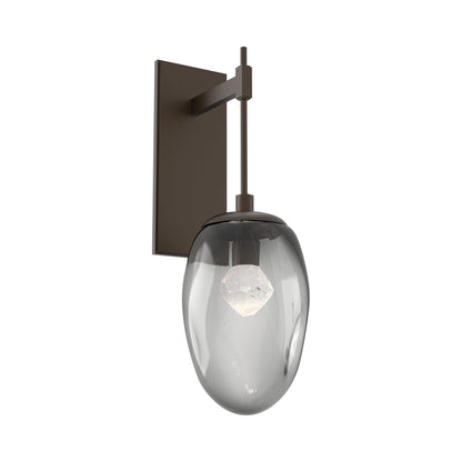 Meteo Tempo LED Wall Light in Flat Bronze/Smoke (Zircon Crystal).