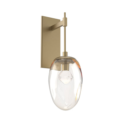 Meteo Tempo LED Wall Light in Gilded Brass/Amber (Zircon Crystal).