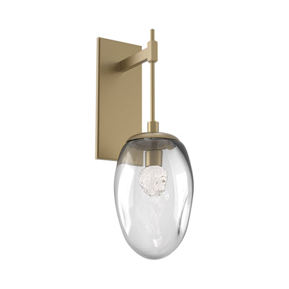 Meteo Tempo LED Wall Light in Gilded Brass/Clear (Floret Crystal).