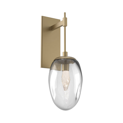 Meteo Tempo LED Wall Light in Gilded Brass/Clear (Geo Crystal).
