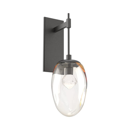 Meteo Tempo LED Wall Light in Graphite/Amber (Zircon Crystal).