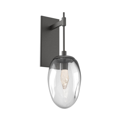 Meteo Tempo LED Wall Light in Graphite/Clear (Geo Crystal).