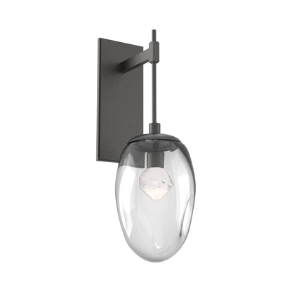 Meteo Tempo LED Wall Light in Graphite/Clear (Zircon Crystal).