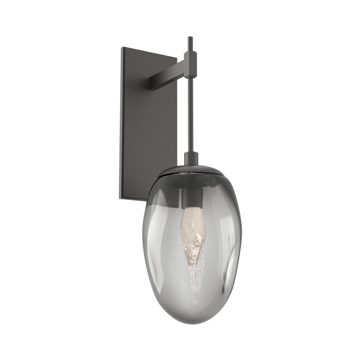 Meteo Tempo LED Wall Light in Graphite/Smoke (Geo Crystal).